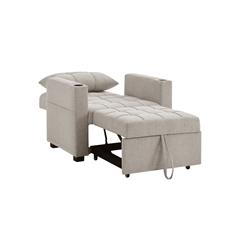 Pullout Sofabed 1 Seater  - Beige