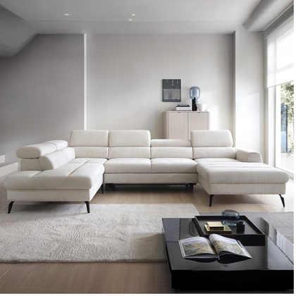 Corner Sofa Bed Chl Right – White