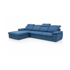 Corner Sofa Bed with Chaise Left 280cm – Blue