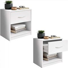 Bedside Cabinet - White