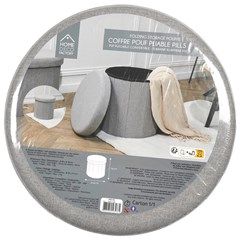 Foot stool Box Foldable Grey Pills