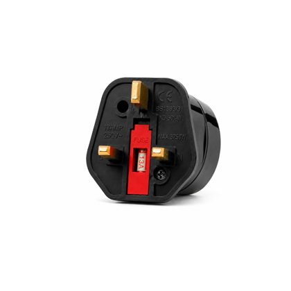 UK Plug Adapter 13A – Black