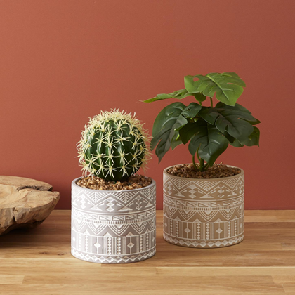 Artificial Ethnic – Pot Beige/Grey