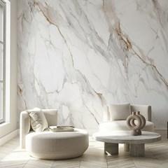 Decorative Wall Panel 122x260x0.8 cm - Marble Tiles Texture Calacatta Lux