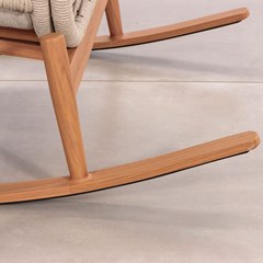 Outdoor Rocking Chair - Taupe and Beige