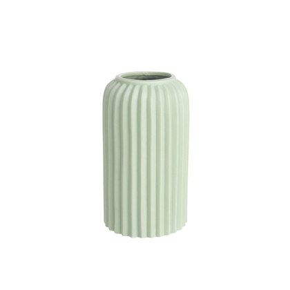 Artemide slice porcelain green vase h16