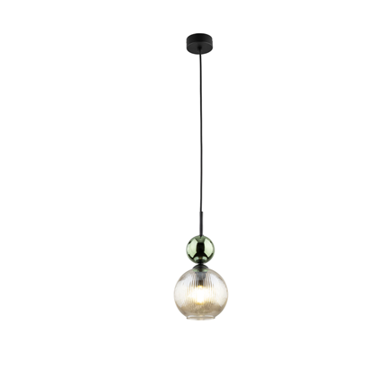 Sophia Hanging Lamp – Green & Cognac