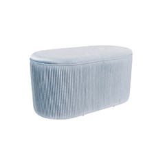 Elliptical Storage Pouf Blue