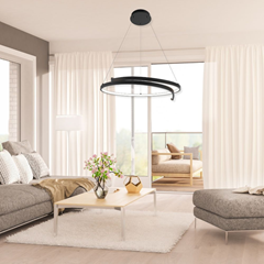 Ceiling Light LED suspension CCT  Black