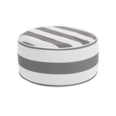 Inflatable Outdoor Pouf Stripes White & Grey