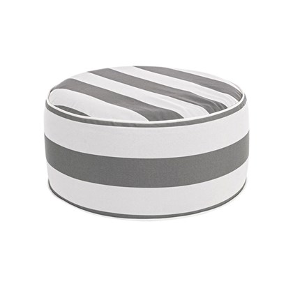 Inflatable Outdoor Pouf Stripes White & Grey