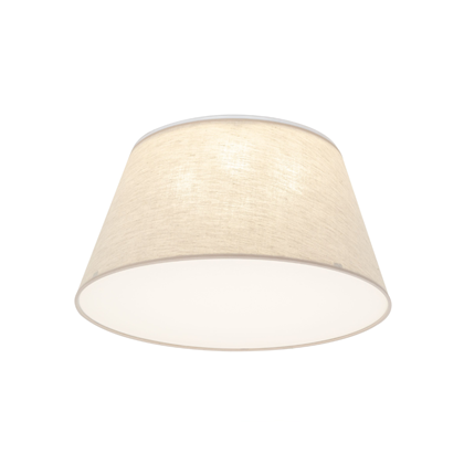 Linen Ceiling Lamp – Beige & White