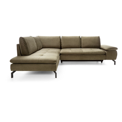 Corner Sofa Bed with Chaise Left – Olive