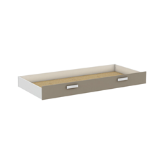Set Bridge Bed with Slats & Drawer 90x200 – Matt White & Clay