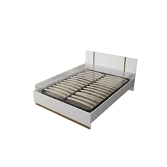 Watson Bed – Matt White & Kronberg Oak 140x200cm