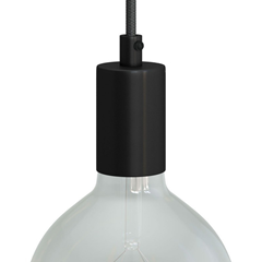 Cylindrical Lamp Holder Black
