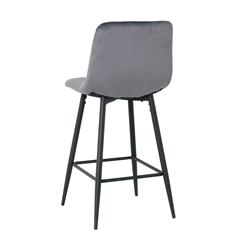 Bar Stool Dark Grey With Black Tube