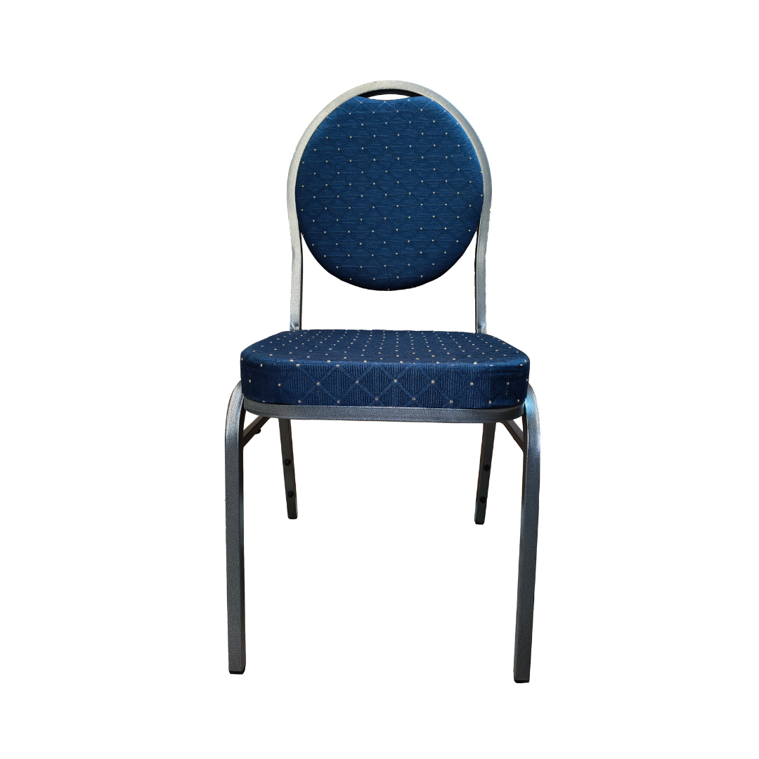 Banquet Chair - Blue & Silver