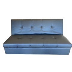 Sofa Bed  in Black Faux Leather