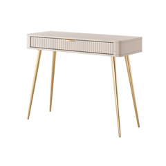Lante Dressing Table – Warm Beige & Gold
