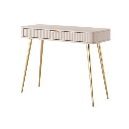 Lante Dressing Table – Warm Beige & Gold