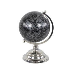 Decor Colombo World Map with Metal Base Silver