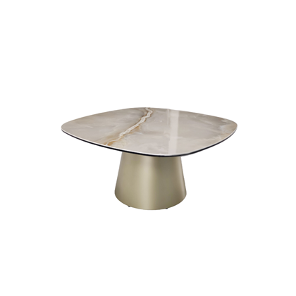 Coffee Table W120 x D60 x H45 cm -Gloss Patagonia & Black/Copper Cross Brushed