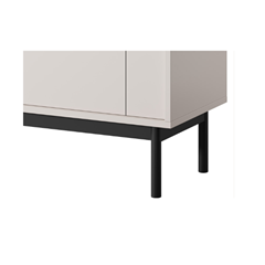 Bookshelf 2 Door with Front Glass – Cashmere