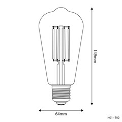 E27 Bulb 7W 3500K