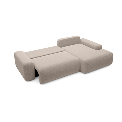 Corner Sofa Bed with Chaise Right 265cm – Light Grey