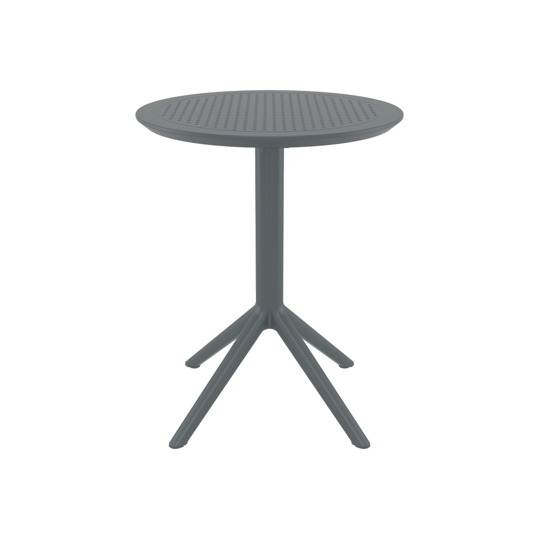 Table 60cm Round Folding  Dark Grey
