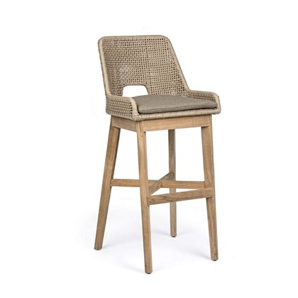 Hesperia Taupe Bar Stool W-cush