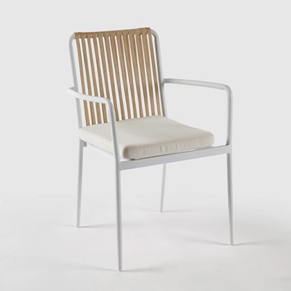 Outdoor Arm Chair - White