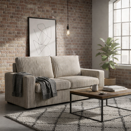 3 Seater Sofa Bed – Light Brown