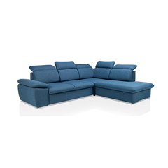 Corner Sofa Bed with Chaise Right – Blue