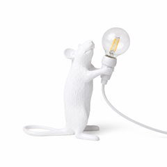 Standing Mouse Lamp - White