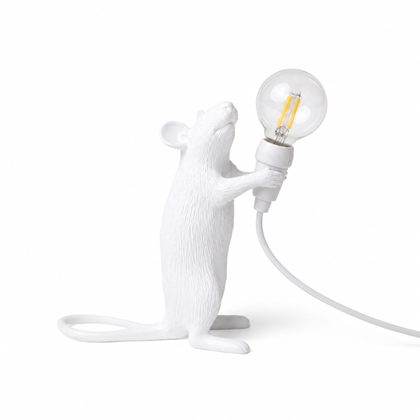Standing Mouse Lamp - White