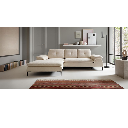 Corner Sofabed with Chaise Left 268cm – Light Beige