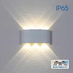 Wall Light LED 6W CCT-Switch IP65 - White