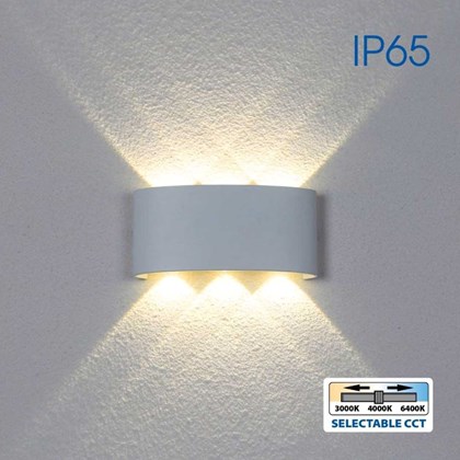 Wall Light LED 6W CCT-Switch IP65 - White