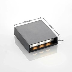 Dark Grey Plastic Wall Light - Up & Down - 6W