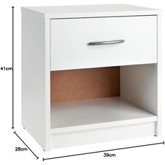 Bedside Cabinet - White