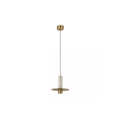 Pendant LED Light – Alabaster & Brass