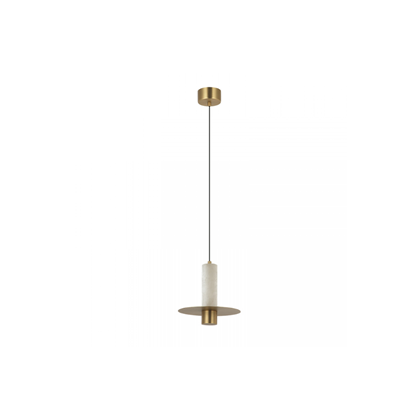 Pendant LED Light – Alabaster & Brass
