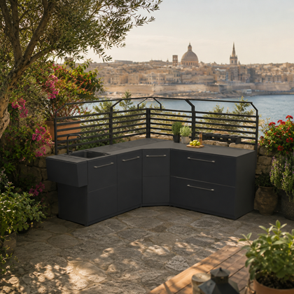Modular Set Outdoor Kitchen – Black