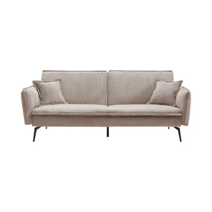 Beige 2-seater Sofa Bed With Metal Leg