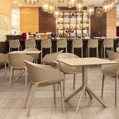 Table Square – Taupe 80x80cm