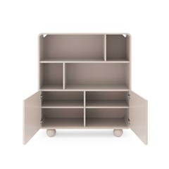 Bookshelf – 4 Shelves & 2 Doors – Cashmere