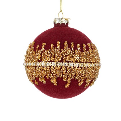 Luxury Dark Red Glass Ball 10cm