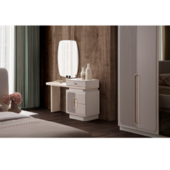 Premium Dresser With Mirror- Sand Beige